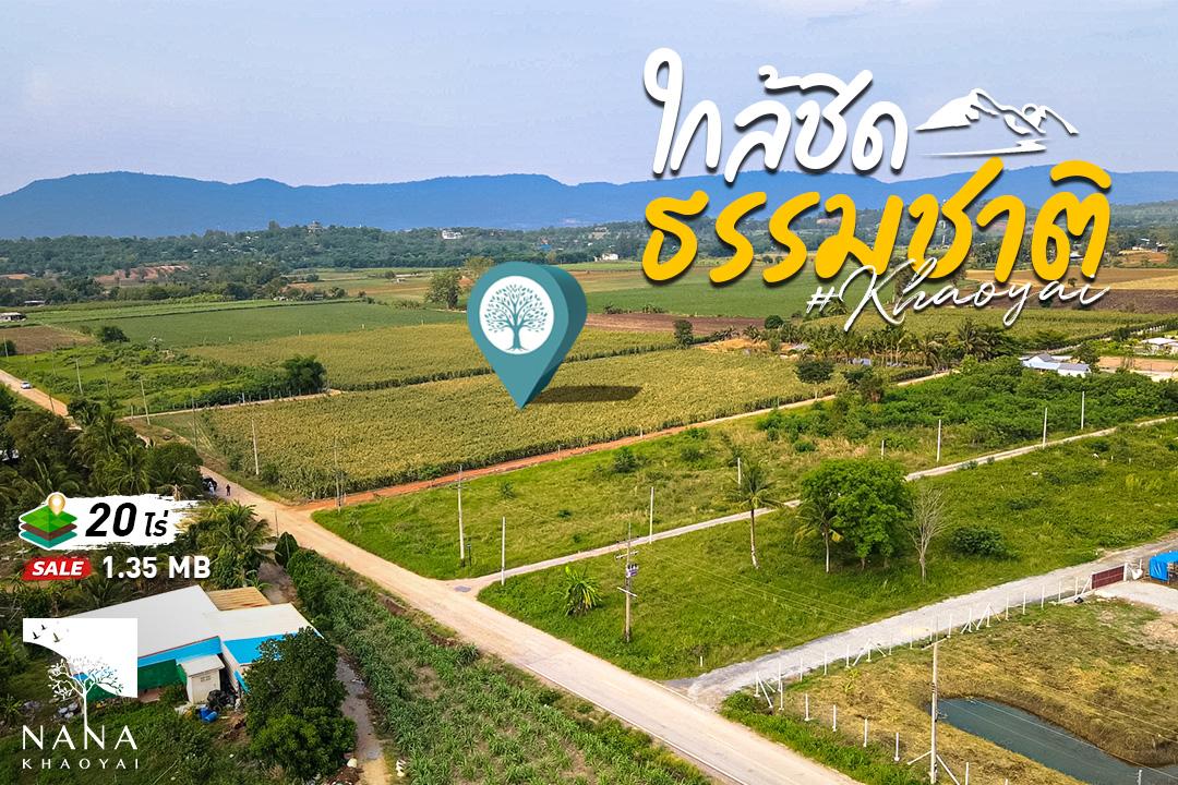 ที่ดินเขาใหญ่ ต.คลองม่วง20ไร่วิวเขาโล่ง  ทำเลดีเหมาะสำหรับทำฟาร์มบ้านสวน หรือซื้อเก็บไว้ลงทุนระยะยาว