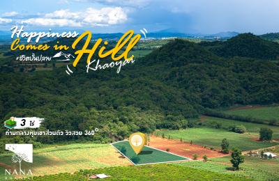 ที่ดิน 3 ไร่ วิวเขาใหญ่แท้ บรรยากาศดีมาก ดินดี ใช้ปลูกพืช ทำสวน หรือสร้างบ้านได้เลย