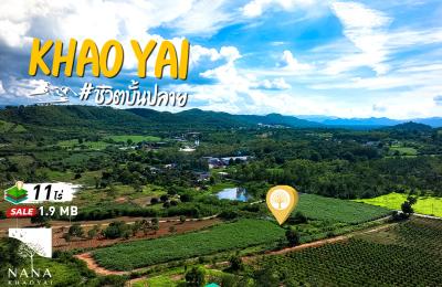 วิวเขาสวย พื้นที่ราบพร้อมถนนรอบแปลง ที่ดินขนาด 11-3-72 ไร่ ทำเลหนองสาหร่าย