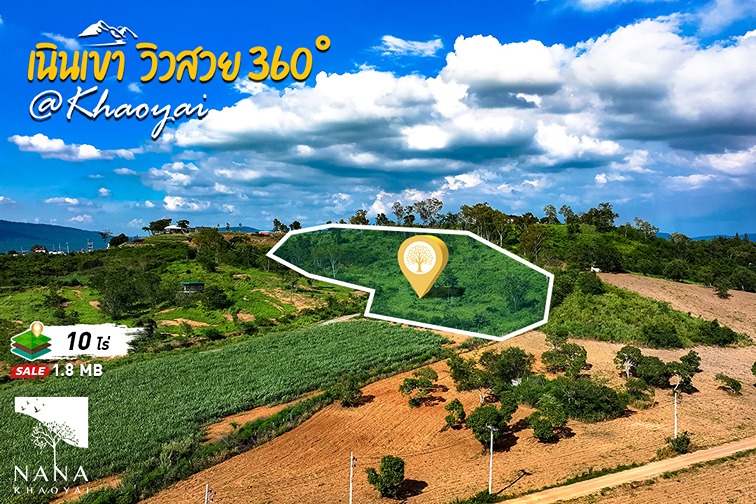 ขายที่ดินติดโครงการ Panoramic Khaoyai บนเนินเขา ราคาต่อรองได้I รหัส D-NS005