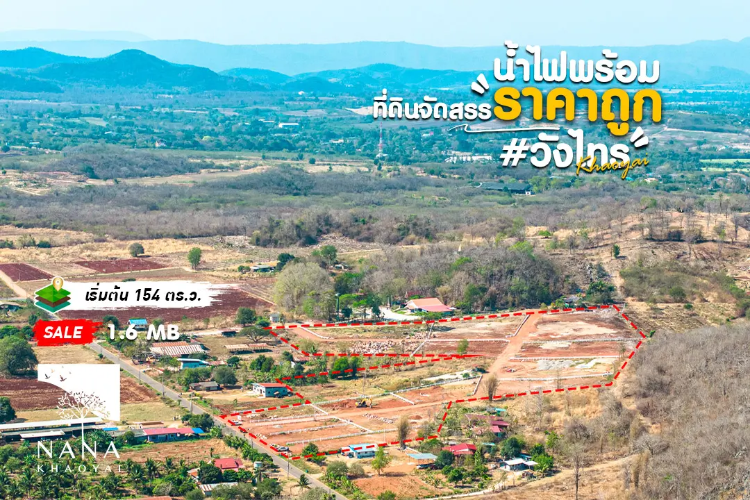 🏕️ ที่ดินวิวเขา วังไทร เขาใหญ่ พร้อมโฉนดครุฑแดง เริ่มต้น 154 ตรว. ถนนกว้าง 7 เมตร | รหัส E-WS011